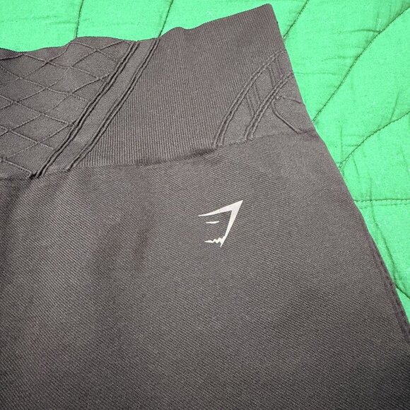 Gymshark Womens Medium Black Corset Seamless Shorts Bike Biker - Picture 2 of 7